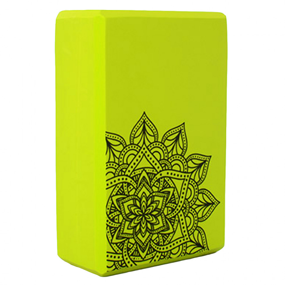 Блок для йоги і розтяжки MS 0858-5 з малюнком  Зелений Вінниця - фото 1