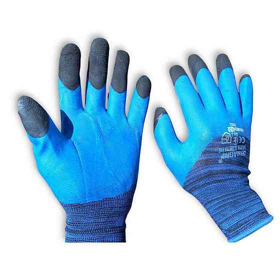 Рукавички робочі чорний палець піна No300 темно-сині Харків