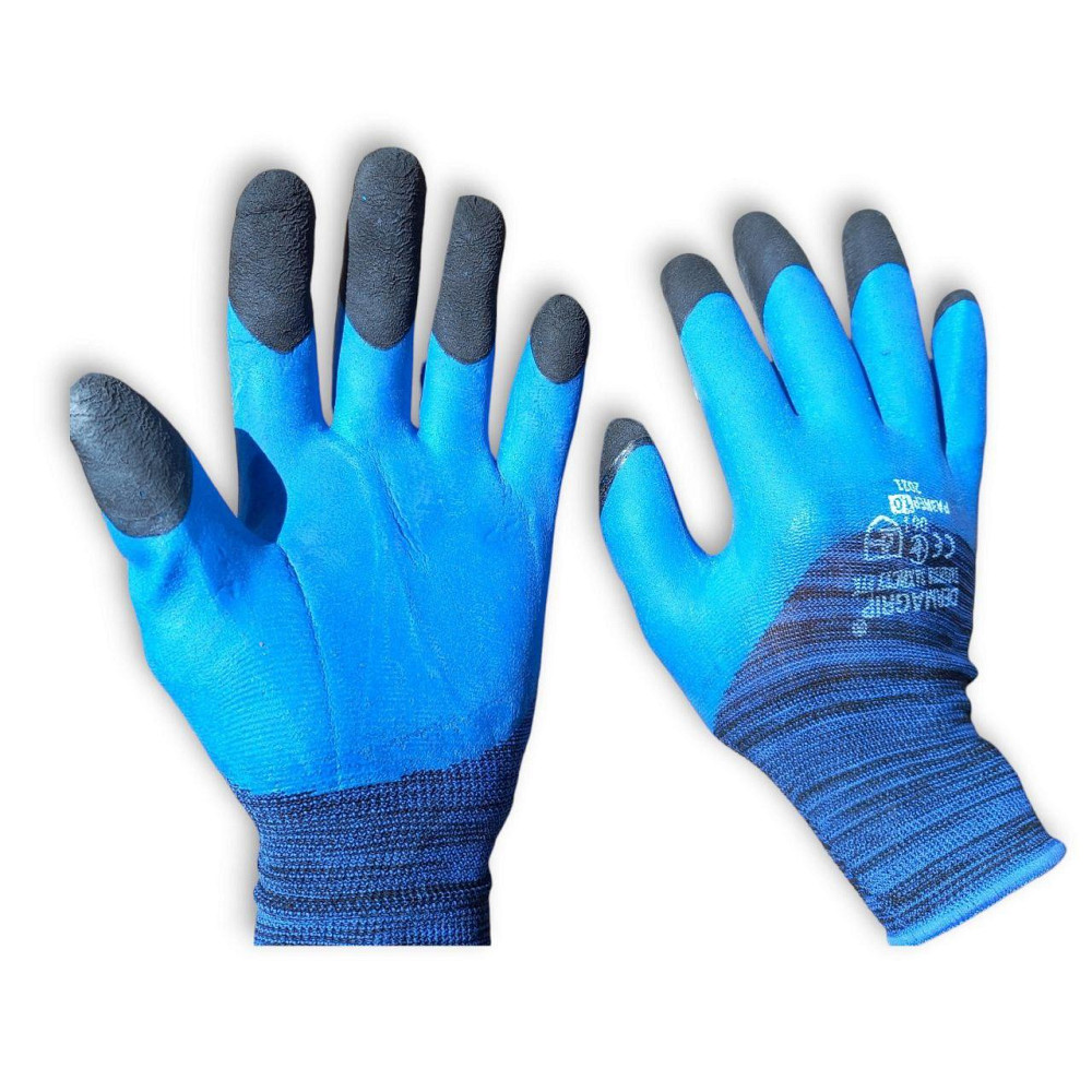 Рукавички робочі чорний палець піна No300 темно-сині Харків - фото 2