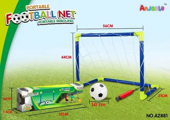 Игровой набор Мини Футбол "Складные ФУТБОЛЬНЫЕ ВОРОТА" 56см Anjanle Футбольный набор с насосом и мячом Коломыя
