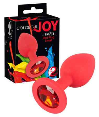 Анальна пробка - Colorful Joy Jewel Red Plug Small Sex Aura Київ