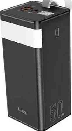 Powerbank с быстрой зарядкой и фонарем HOCO LED J86A 50000mAh. Киев