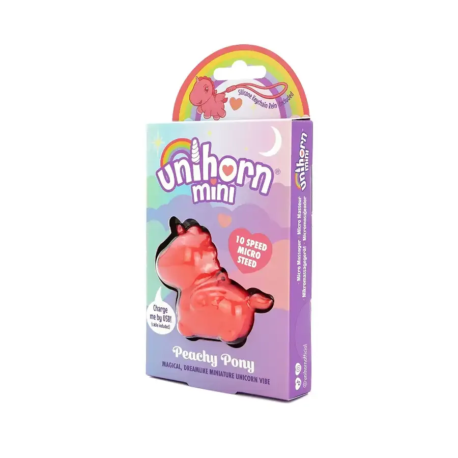 Вибратор мини-единорожка Unihorn Mini – Peachy Pony, брелок с вибрацией, 10 режимов Львов - изображение 2