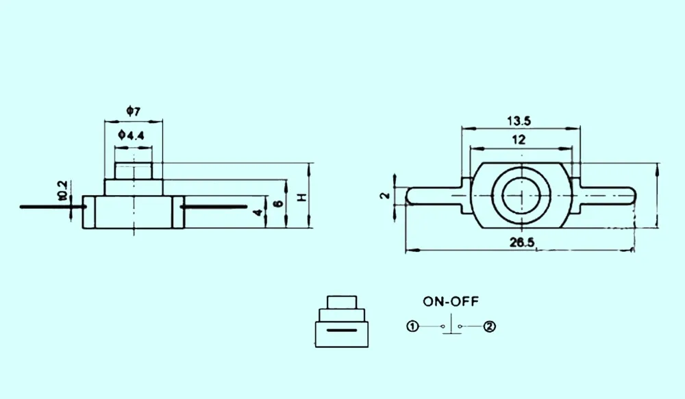 Кнопка із фіксацією чорна Київ - фото 2