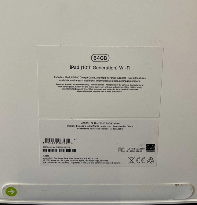 Планшет: Apple iPad 2022 10.9" Wi-Fi 64Gb. Silver / Pink/ Yellow / Blue. Київ - фото 5