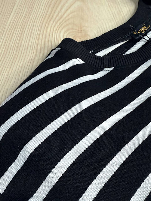 Лонгслив женский KEYYMOD 34094 в полоску с подплечниками оверсайз черный, черный, M Киев - изображение 8