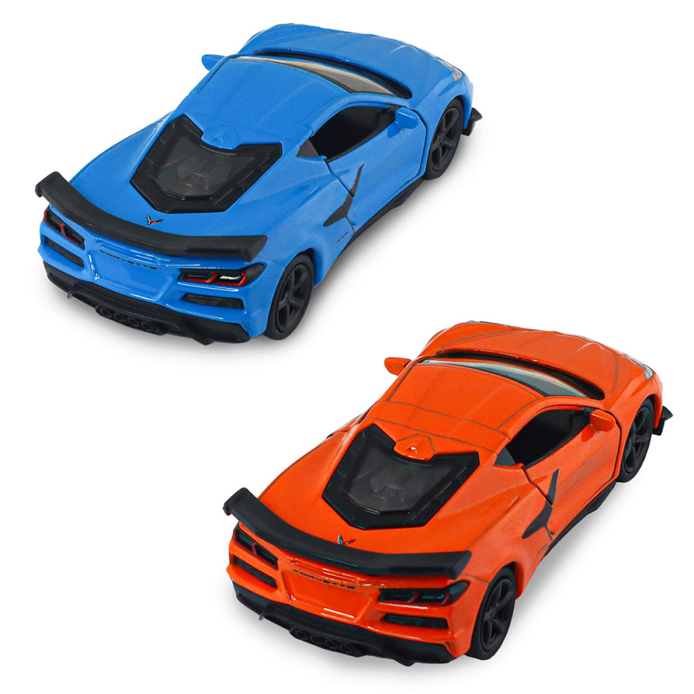 Автомодель - Chevrolet Corvette Z06 2023 (помаранчевий, світло-блакитний) Дніпро - фото 12