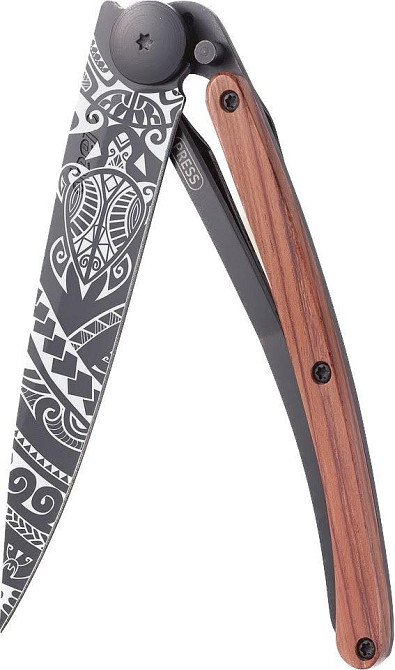 Универсальный Складной Нож с лазерной гравировкой Полинезийский Deejo 