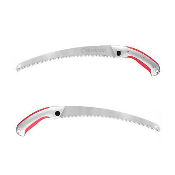 Ножовка садовая изогнутая, 330 мм, с металлической ручкой, пластиковый чехол INTERTOOL HT-3146 Киев