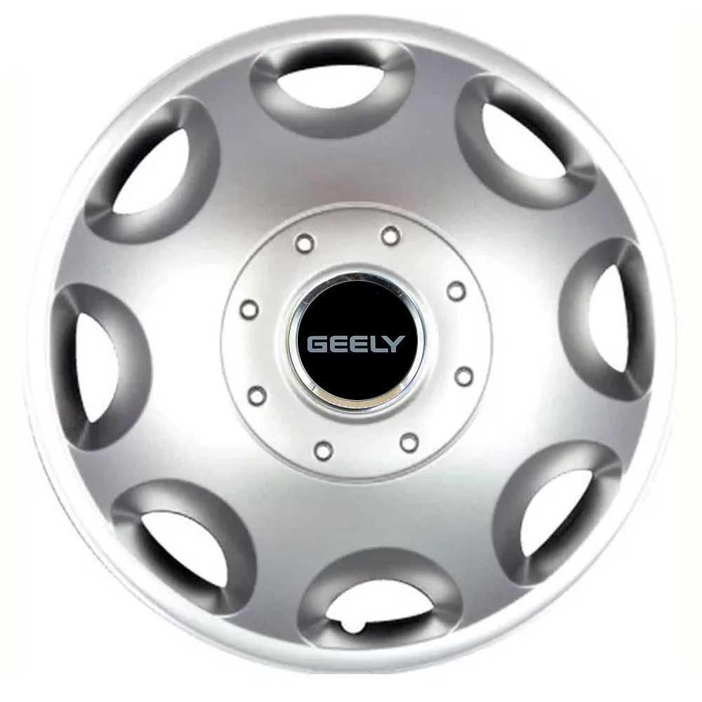 Автомобільні модельні ковпаки R15 Geely 300 4шт, SJS, сріблясті Київ - фото 1