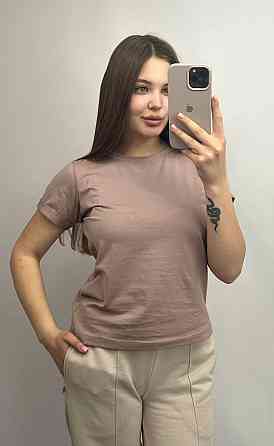 Базовая футболка женская удлиненная Какао S Харьков