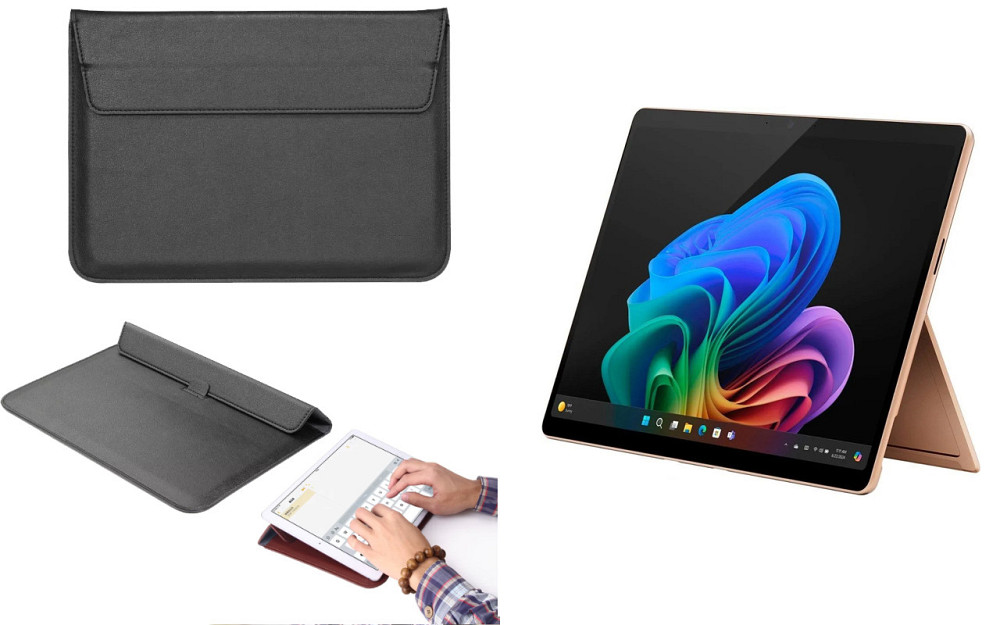 Чохол-конверт VitoCase для Microsoft Surface Pro 10, Pro 11, Pro 11 X Elite, з функцією підставки для планшета Чорний Київ - фото 1
