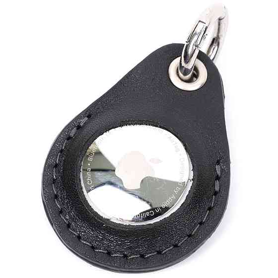 Шкіряний брелок-тримач для Apple AirTag GRANDE PELLE 11616 Чорний Київ