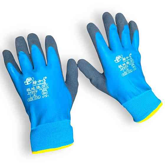 Рукавички зимові дуже теплі Нітрил щільний, усередині фліс до -30 Харків