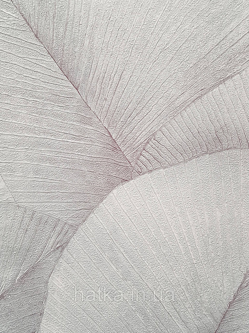 Шпалери вінілові на флізеліні Marburg Kumano 1.06х10 листя сірі бузкові зі сріблястим 3д лофт 34562 Київ - фото 5