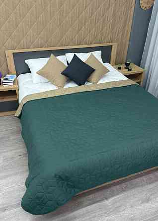 Покривало двостороннє Decorator Microfiber куб 140х215 см зелений з сірим (85-104) Київ