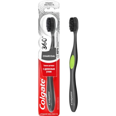 Зубна щітка Colgate 360 Деревне вугілля Салатова (2170000000046) Вінниця - фото 2