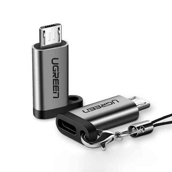Переходник-адаптер USB Type-C к microUSB Ugreen US282 (Серый) Николаев