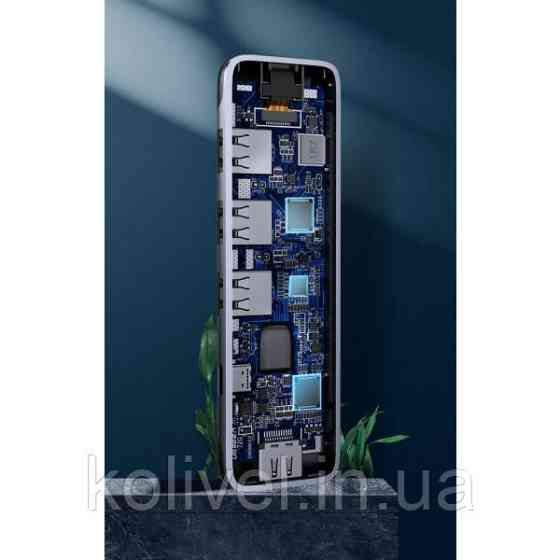 Док-станція USB3.0 Type-C --> HDMI/USB 3.0x3/HDMI/Type-c PD Ugreen CM285 Сіра (70408) Киев