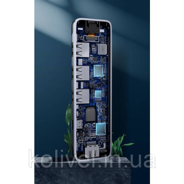 Док-станція USB3.0 Type-C --> HDMI/USB 3.0x3/HDMI/Type-c PD Ugreen CM285 Сіра (70408) Київ - фото 6