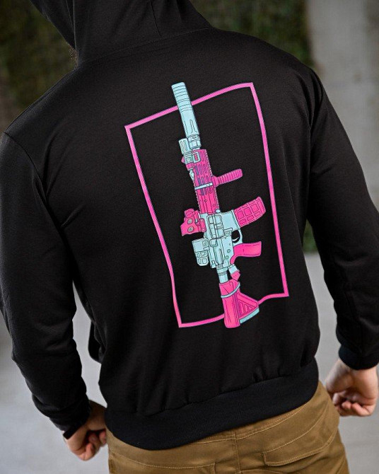 Милитари худи color black ПП7876 Одеса - фото 3