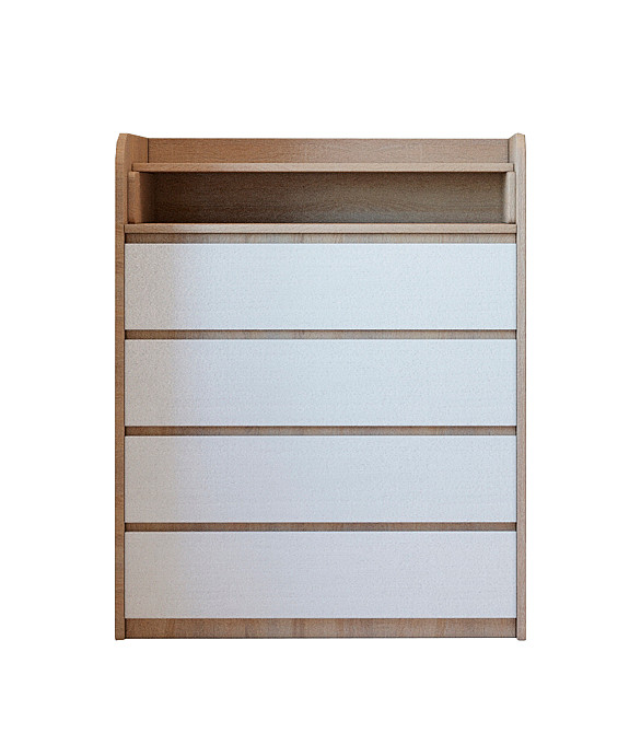 Комод пеленальный Эверест 80х45х101 сонома + белый (телескопы) (DTM-2446) Львов - изображение 1