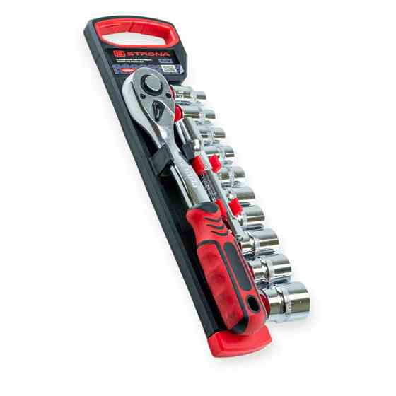 Набір головок 1/2" 12 шт, 10-22 мм з тріщ., Подовж. (планшет) Мукачево