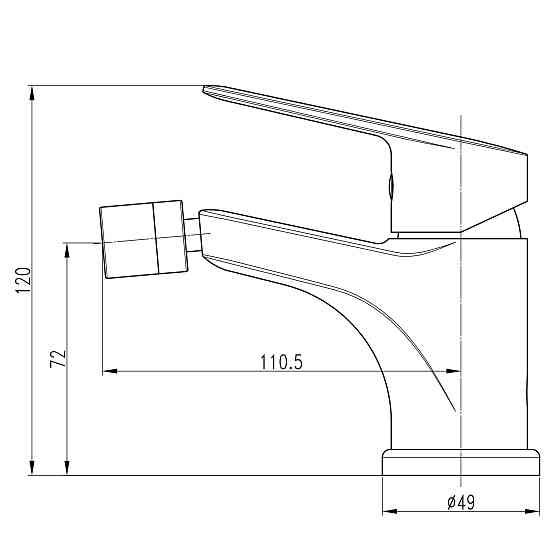 Змішувач для біде TOPAZ CAPRI TCA-15601-H43 Луцк