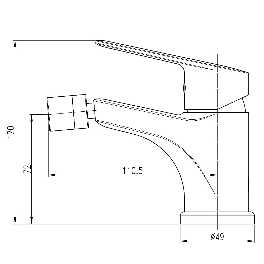 Змішувач для біде TOPAZ CAPRI TCA-15601-H43 Луцк - изображение 6