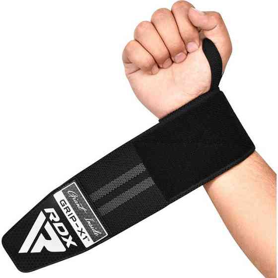 Бинти для зап'ястя (кистьові бинти) RDX WR11 GYM Wrist Wrap Black/Grey Кам'янське