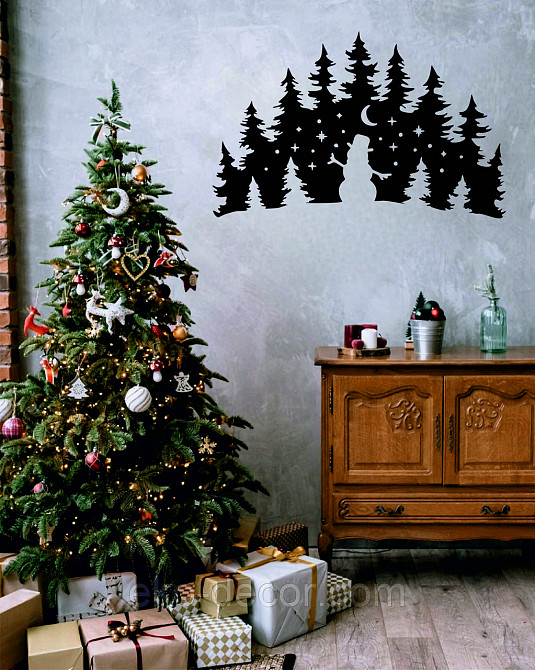 Декоративное настенное Панно «Новый год», Декор на стену 70*44 см, Чёрный Киев - изображение 3