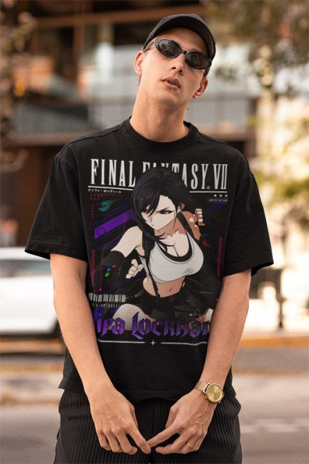 Футболка аниме Тифа Локкхарт Фф Винтаге оверсайз (S/M/L) Черний AnimeJ0227 Днепр - изображение 2