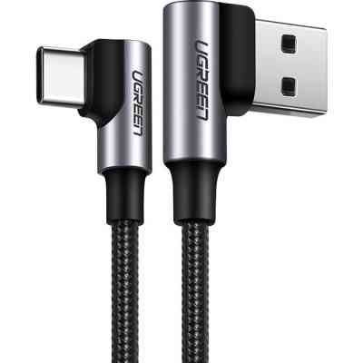 Дата кабель USB 2.0 AM to USB-C 2.0m 3A 90° corner US176 black Ugreen (20857) Вінниця