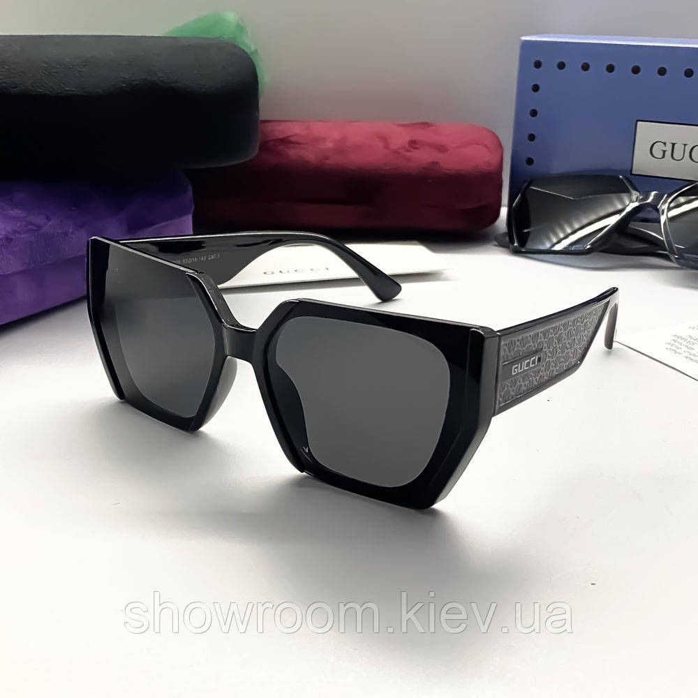 Жіночі сонцезахисні окуляри GG (29160) black Київ - фото 1
