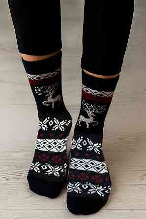 Тёплые носки из альпаки с узором Харьков