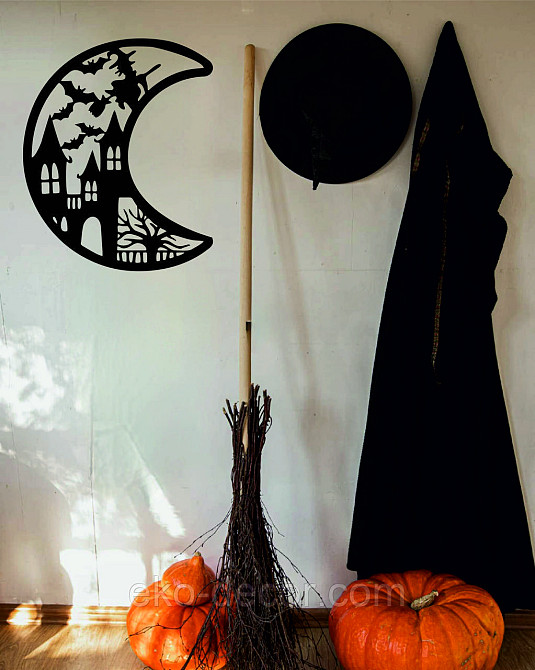 Декоративне настінне Панно «Хеллоуїн», Декор на стіну 90*73 см, Чорний Київ - фото 6