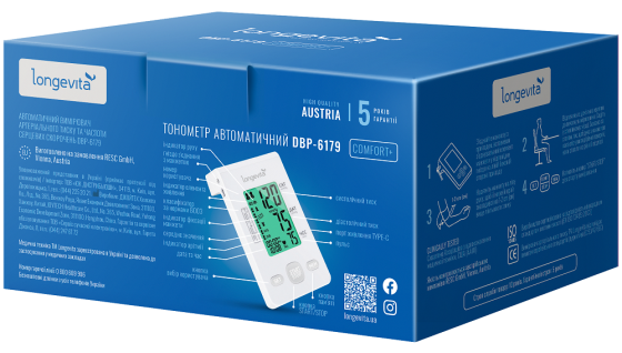 Автоматичний тонометр Longevita DBP-6179 (6900284) Київ