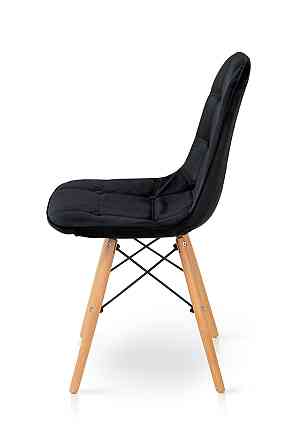 Стілець ДЖАСТІН, велюр чорний Київ