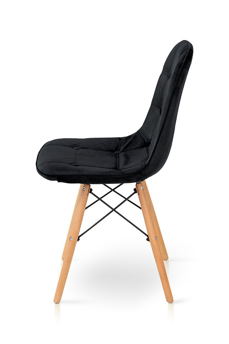 Стілець ДЖАСТІН, велюр чорний Київ - фото 3