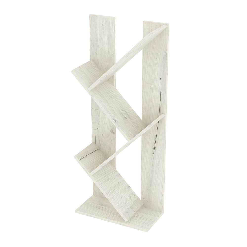 Полиця для книг ПК-1, Дуб Крафт Білий, 440/216/1070 Львів - фото 1