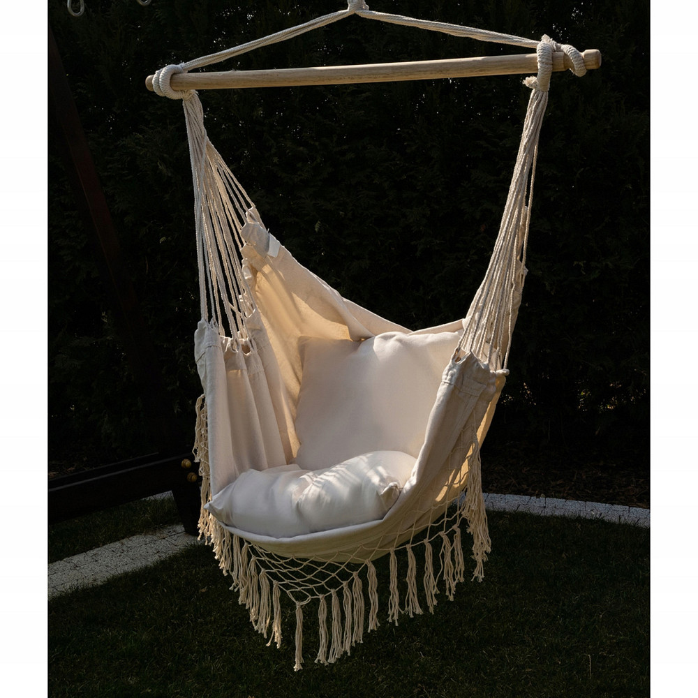 Подвесное Кресло - гамак бразильский с 2 подушками Gardlov (23670) Бежевый Нововолынск - изображение 8