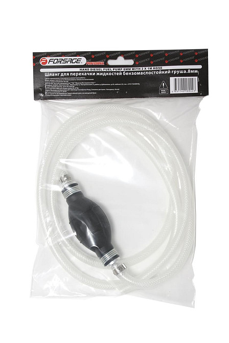 Шланг для перекачування рідин бензомаслостійкий з насосом груша (ø8мм, L-2м) Forsage F-6330208 Одесса - изображение 2