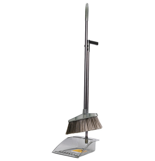 Комплект для прибирання віник (щітка) та совок з довгою ручкою 25×25×95 (см) набір віник та совок Зелений HP-35015-7GR Київ - фото 3