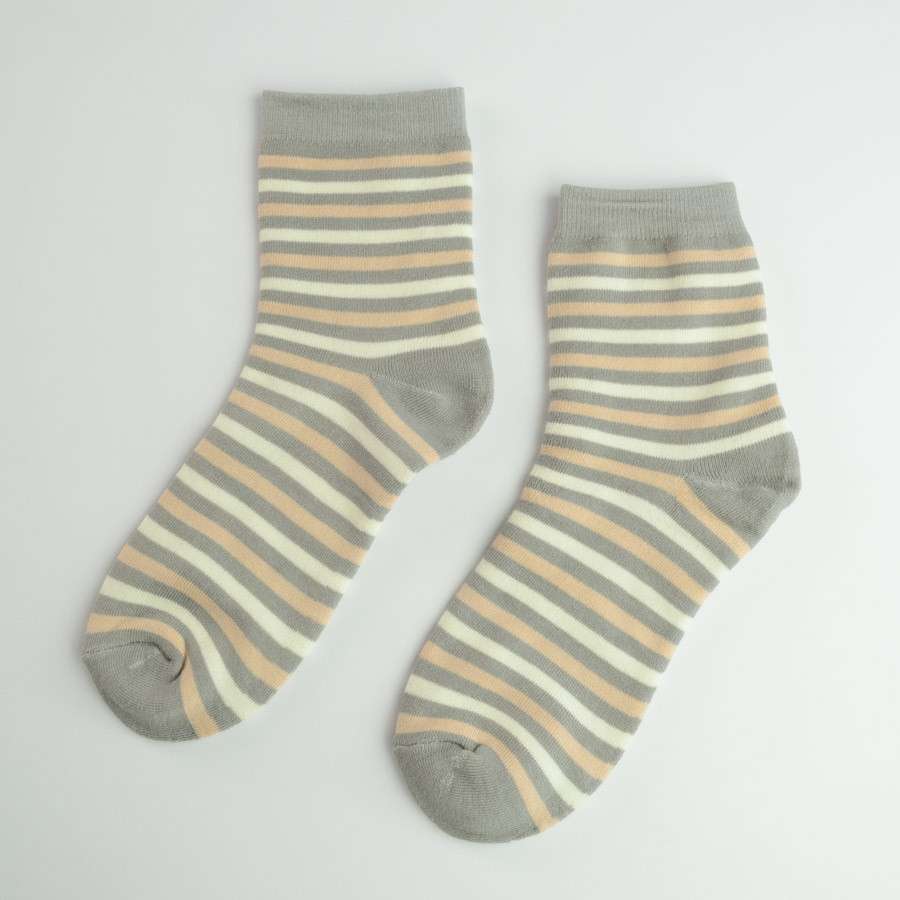 Теплые носки женские классические у полоску GM Textile Высокие 36-41 Серый Сумы - изображение 2