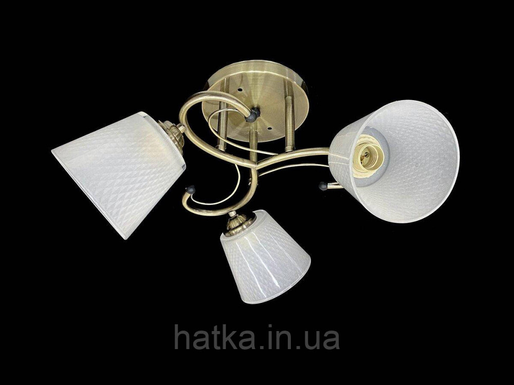 Люстра потолочная на 3 плафона 7051C/3 Бронза Киев - изображение 1