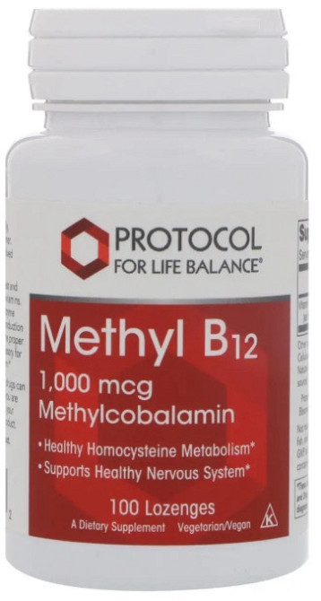 Метил В12 Protocol for Life Balance Methyl B12 1000 мкг 100 таб Киев - изображение 1