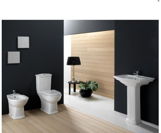 Раковина RAK Ceramics Washington комплект с ножкой 760x540x830мм Черный Винница - изображение 3