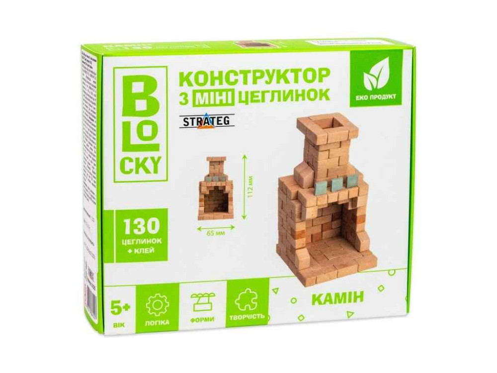 Строительный набор для творчества из мини-кирпич BLOCKY Камин 31025 ТМ STRATEG Solmir Киев - изображение 1