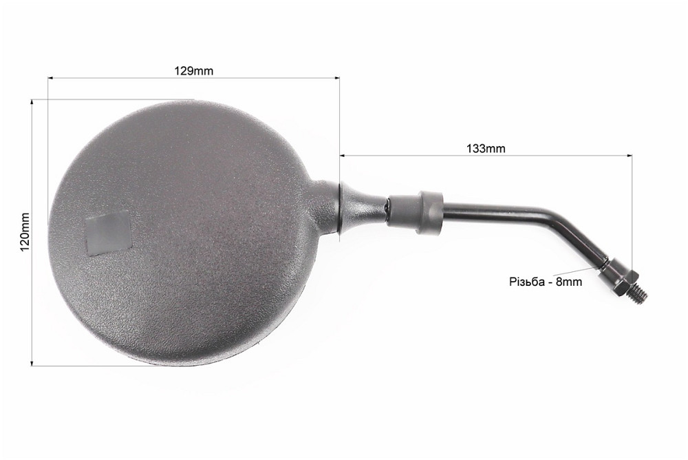 Дзеркала к-кт Круглі-чорні "МОТО", м8 Киев - изображение 2