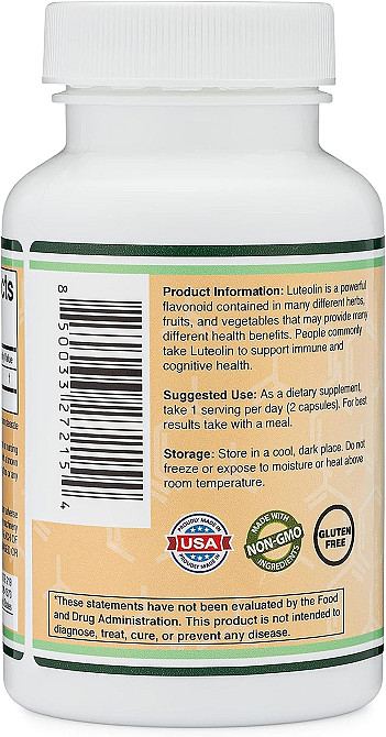 Лютеолін Double Wood Supplements Luteolin 100 mg 120 capsules Луцьк - фото 3